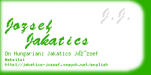 jozsef jakatics business card